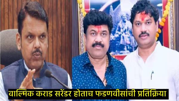 Devendra Fadnavis on Valmik Karad surrender