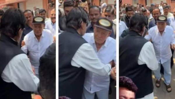 amitabh bachchan emotionally hug salim khan amitabh bachchan emotionally hug salim khan
