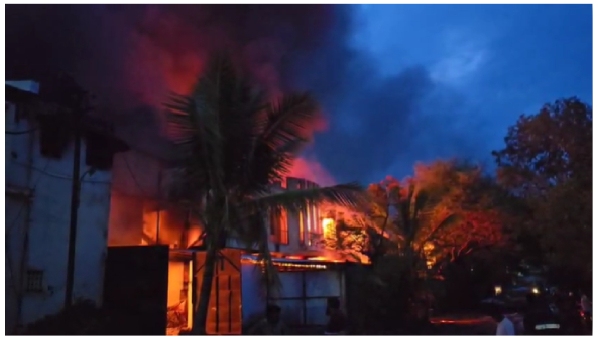 Solapur News Fire in textile mill Solapur News Fire in textile mill