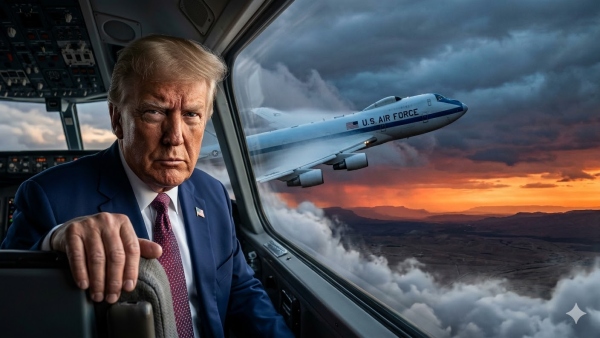 donald trump iran war doomsday plane nightwatch marathi news