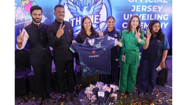 thane skyrysers jersey launch women t20 league pratap sarnaik mca thane skyrysers jersey launch women t20 league pratap sarnaik mca
