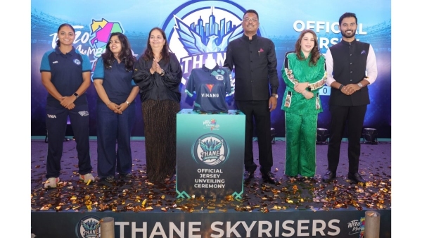 thane skyrysers jersey launch women t20 league pratap sarnaik mca thane skyrysers jersey launch women t20 league pratap sarnaik mca