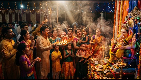 Plate of homemade Ganesh Chaturthi 2026 Naivedya offerings