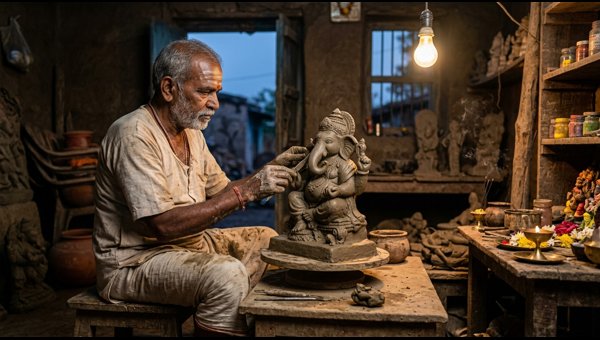 Lord Ganesha statue representing inner spiritual wisdom