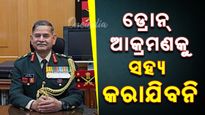 ପାକିସ୍ତାନକୁ କଡା ଚେତାବନୀ ଦେଲେ ସେନା ମୁଖ୍ୟ, କହିଲେ  ଡ୍ରୋନ୍ ଆକ୍ରମଣକୁ ସହ୍ୟ କରାଯିବନି