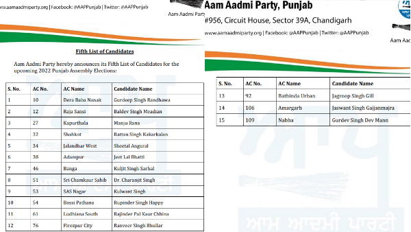 AAP candidate list 