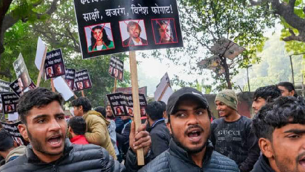 Junior Wrestlers Protest