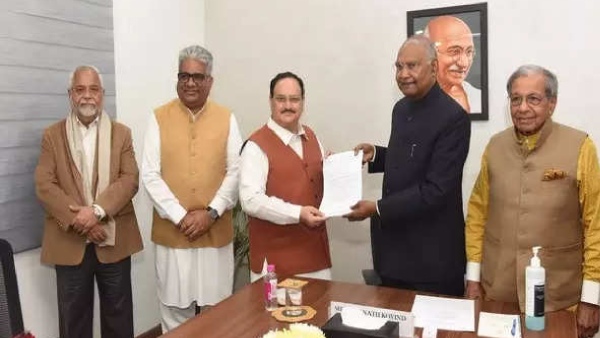 JP Nadda meets Ram Nath Kovind