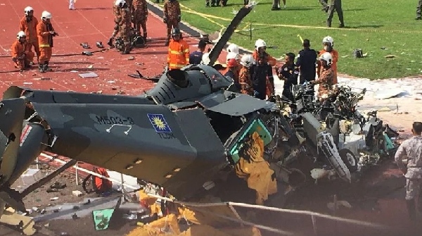 Malaysian Navy helicopters collide