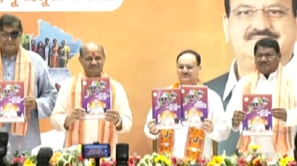 JP Nadda releases party s manifesto for Odisha JP Nadda releases party s manifesto for Odisha