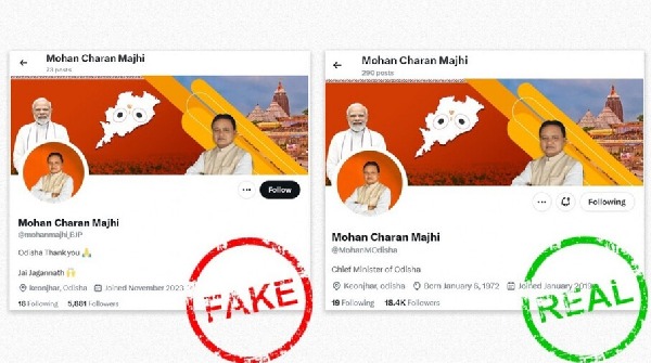 fake social media accounts in name of cm mohan charan majhi