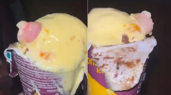 Finger found in ice cream