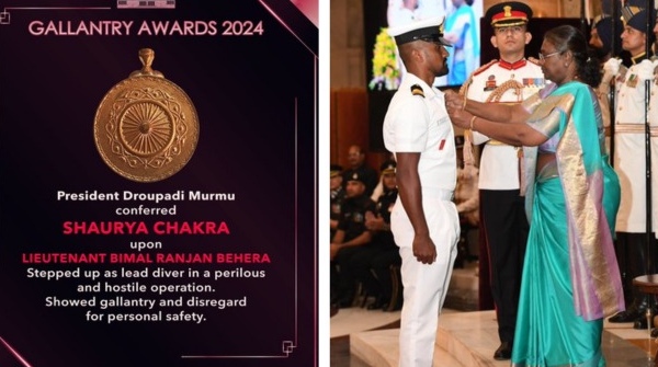 Lieutenant Bimal Ranjan Behera Conferred Shaurya Chakra