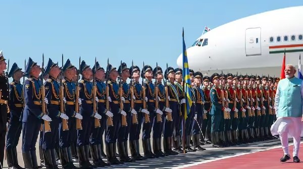 PM Modi Arrives In Russia