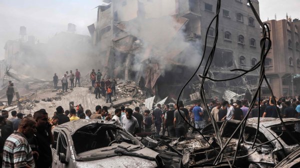 Israeli Strike On Gaza Amid Raging War