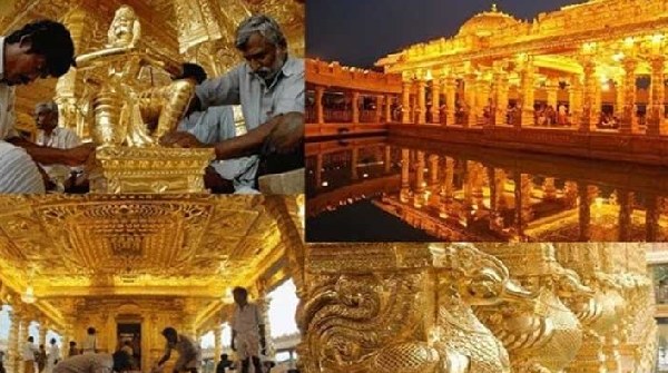 Devotees are given gold