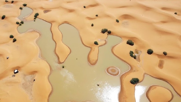 Sahara desert floods