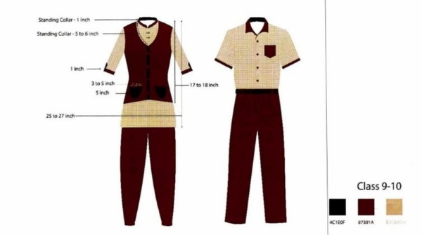 uniform of ninth and tenth grader