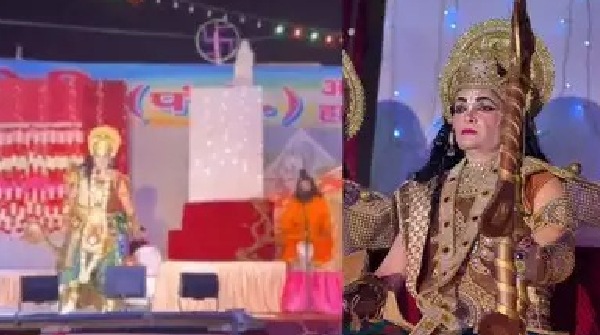 Man playing Lord Rama