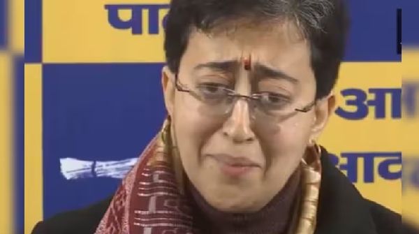 Atishi cries