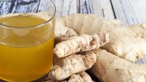 Drinking ginger water