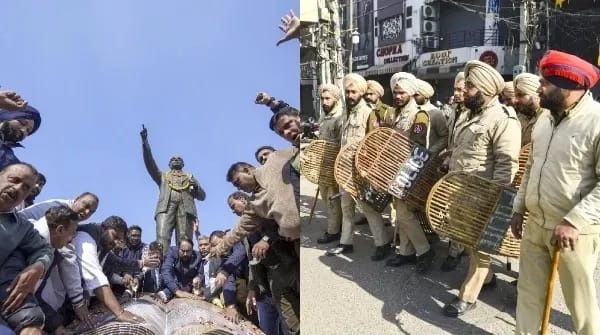 Ambedkar Statue Desecrated