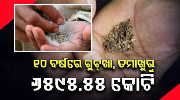 pan masala gutkha tobacco in 10 years
