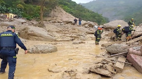 Landslide in southwest Colombia k
