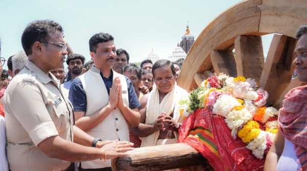 Rath Yatra 2025 Wheel connection to the chariot axle
