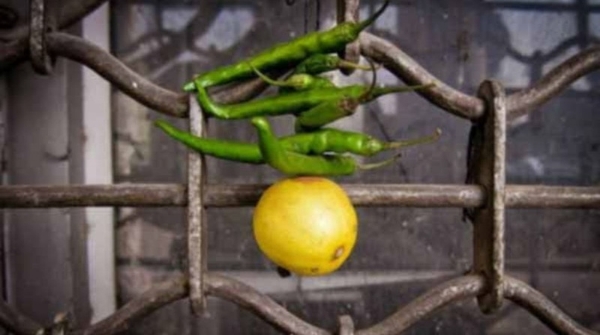 Why are lemon chillies hung in shops and vehicle Why are lemon chillies hung in shops and vehicle