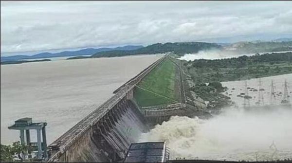 after opening of Hirakud Gate