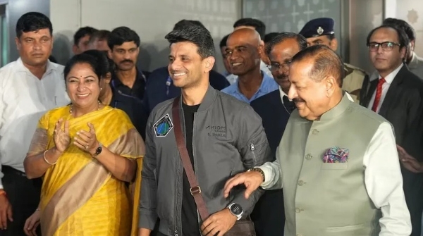 Shubhaanshu Shukla was welcomed