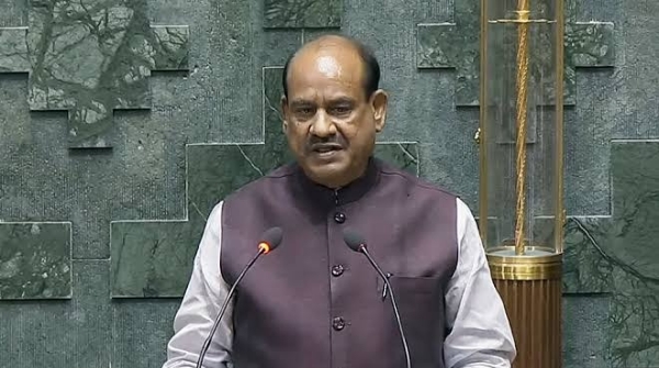 Lok Sabha Speaker Om Birla arrives at the airport