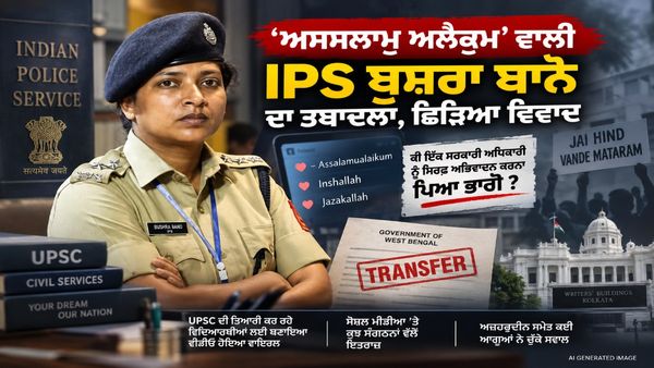 ‘ਇੰਸ਼ਾਅੱਲਾਹ’ ਕਹਿਣਾ ਪਿਆ ਭਾਰੀ? IPS ਬੁਸ਼ਰਾ ਬਾਨੋ ਦੇ ਤਬਾਦਲੇ 'ਤੇ ਸਿਆਸੀ ਹੰਗਾਮਾ