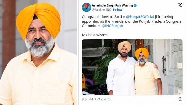 ਪਰਗਟ ਸਿੰਘ ਨੂੰ ਮਿਲੀ ਪੰਜਾਬ ਕਾਂਗਰਸ ਦੀ ਪ੍ਰਧਾਨਗੀ, ਸਾਬਕਾ ਪ੍ਰਧਾਨ ਰਾਜਾ ਵੜਿੰਗ ਨੇ ਦਿੱਤੀ ਵਧਾਈ।