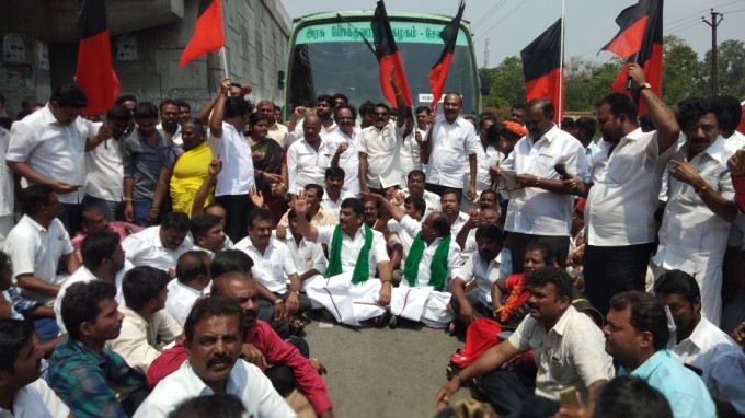 PHOTOS: Protests In Tamil Nadu For Cauvery Management Board