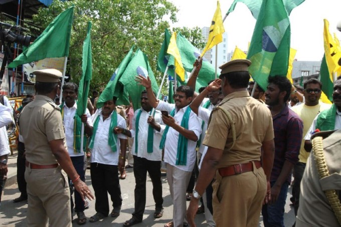 PHOTOS: Protests In Tamil Nadu For Cauvery Management Board