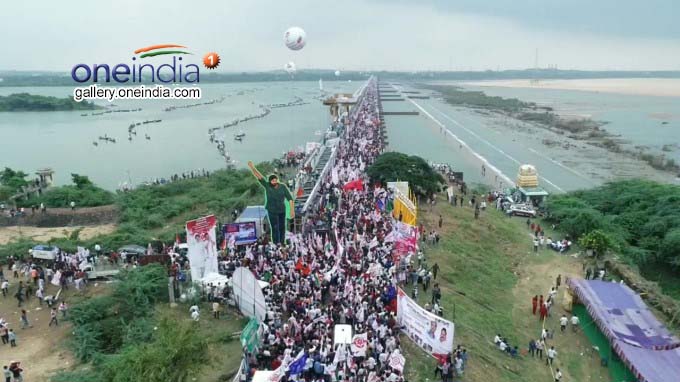 PHOTOS: Jana Sena Party Kavathu At Dowleswaram Barrage