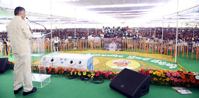 AP CM N Chandrababu Naidu Unveils Tallest NTR Statue In Sattenapalli