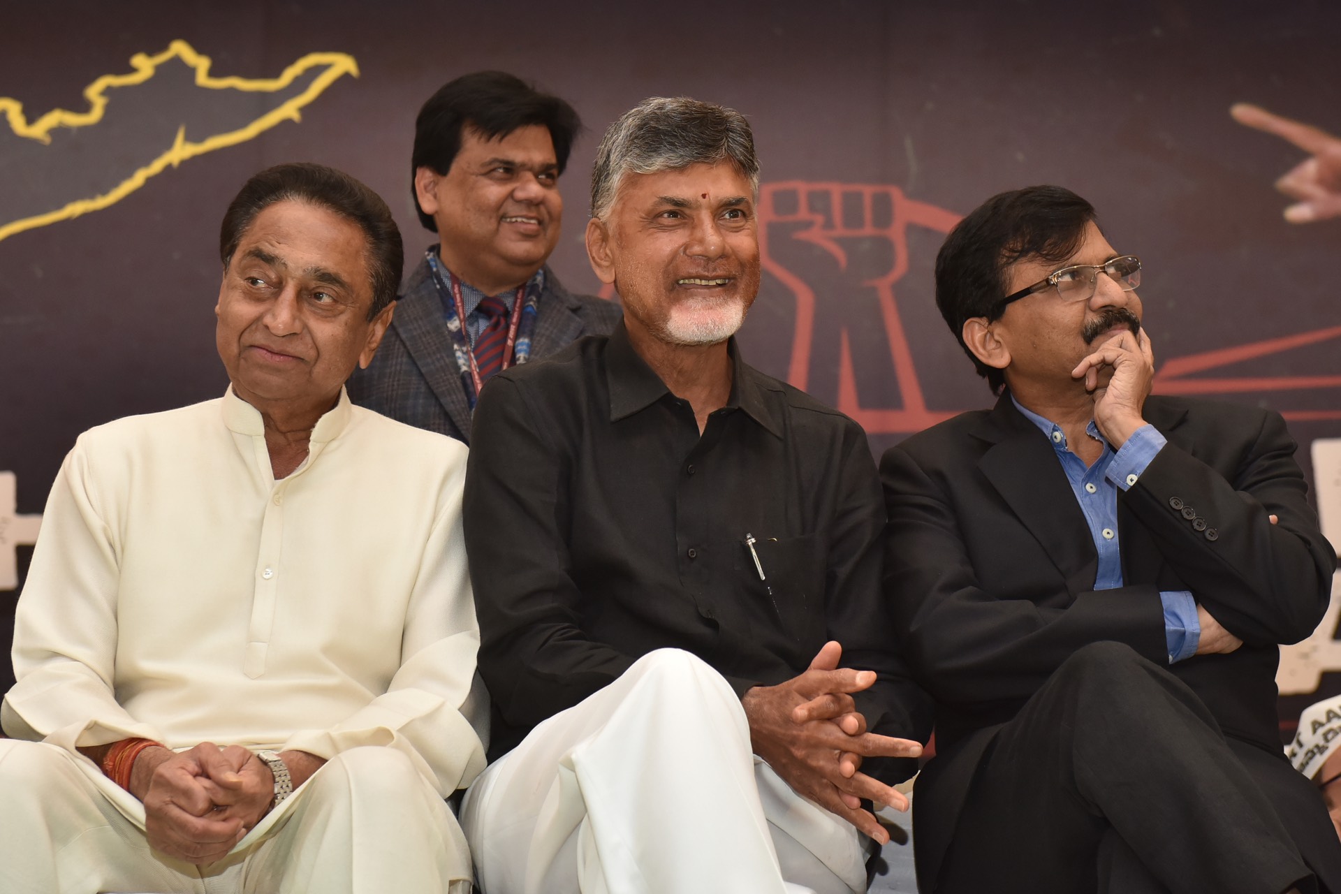 Chandrababu participating in Dharma Porata Deeksha at NewDelhi in AP Bhavan