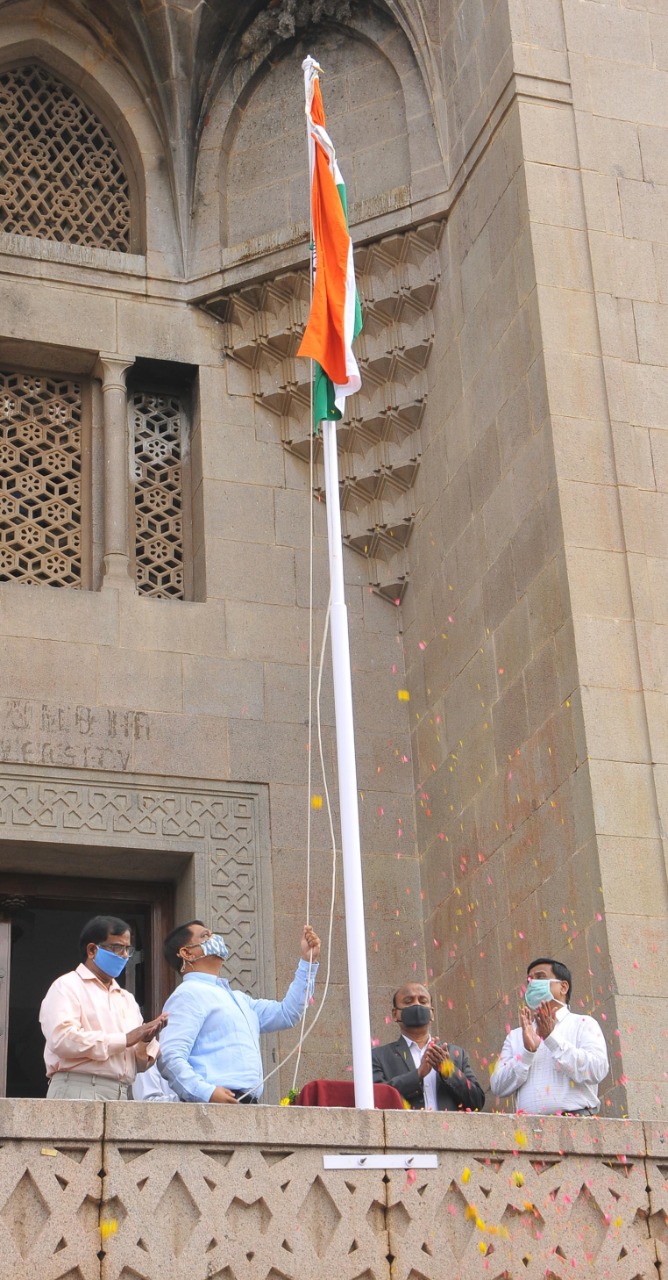 National Flag inconnection with Telangana State Formation Day Celebrations at Osmania University in Hyderabad