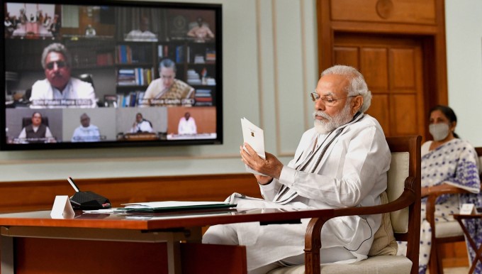 PM Narendra Modi During All party meeting On Indo-China Face-Off