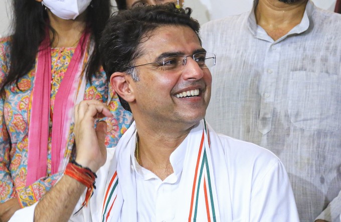 Congress Leader Sachin Pilot Returns to his residence in Jaipur
