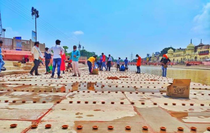 Preparation for Ram Mandir Bhoomi Pujan Is In Full Swing In Ayodhya