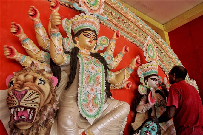 Preparation for durga puja 2020