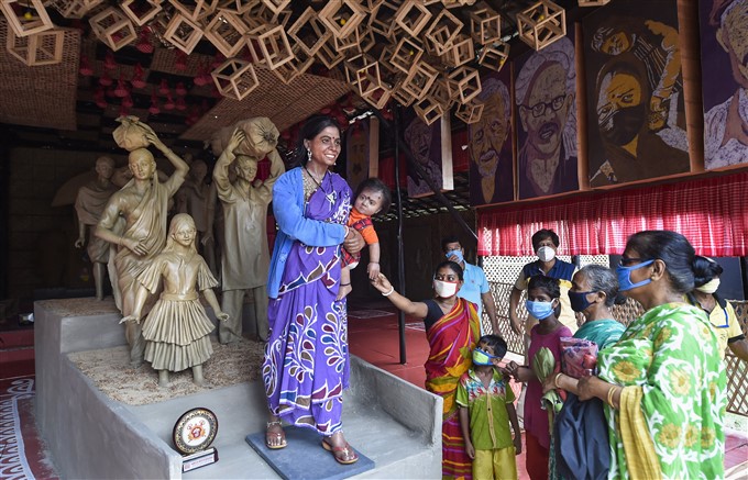Preparation for durga puja 2020