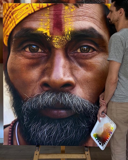 Artist Seevaga Vazhuthi draws Kamal Haasan drawings using world techniques
