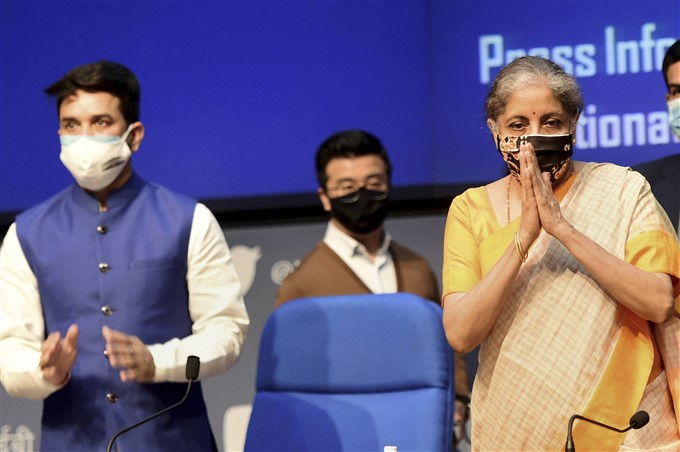 Finance Minister Nirmala Sitharaman Addresses Press conference in New Delhi