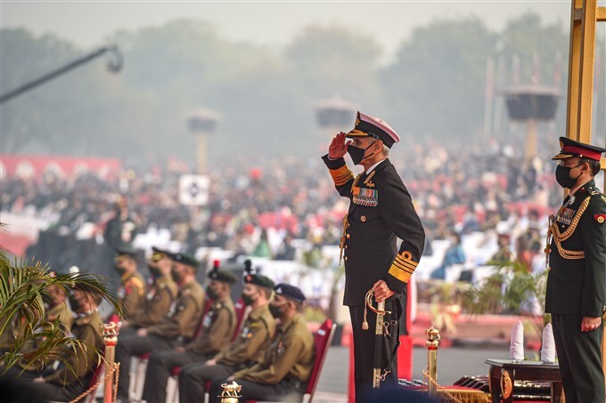 73rd Army Day parade, at Parade ground in New Delhi