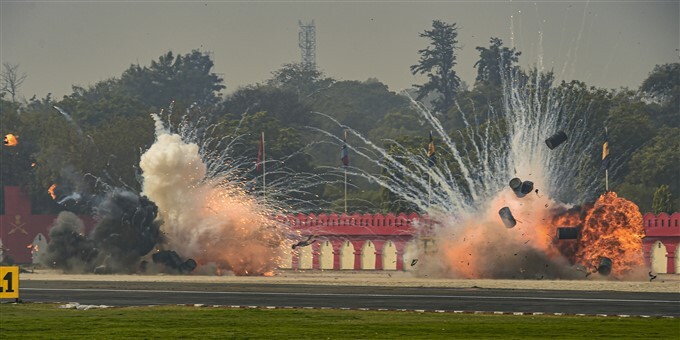 73rd Army Day parade, at Parade ground in New Delhi